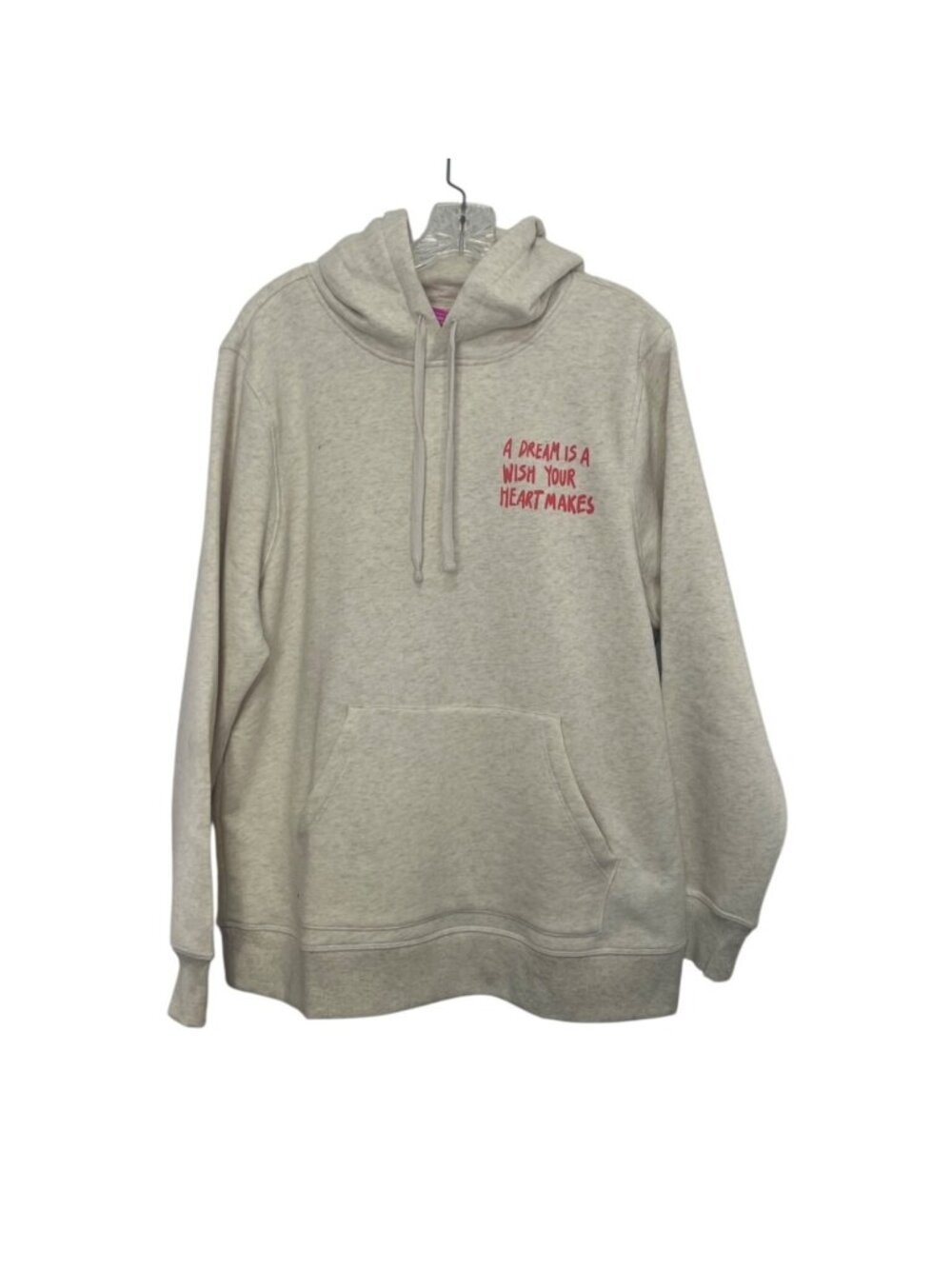 Disney Hoodie A Dream‎ Is A Wish Your Heart Makes Fleece-Lined 1X Cream New